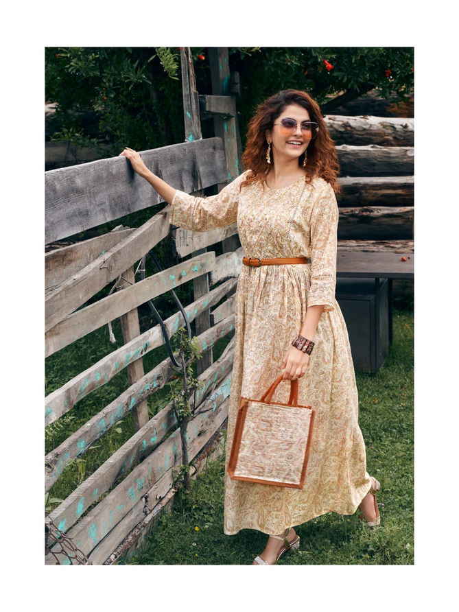 Muskaan By Wanna One piece Belt With Party Wear Kurtis Catalog